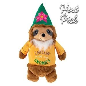 NWT FRINGE STUDIO DOG PLUSH STUFFED SLOTH GNOME CRINKLE SQUEEK *FUNNY PUPPY TOY